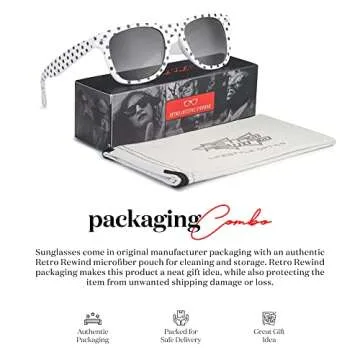 Retro Rewind Vintage Polka Dot Sunglasses for Women