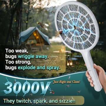 YsChois® Electric Fly Swatter Racket - Lightweight Bug Zapper
