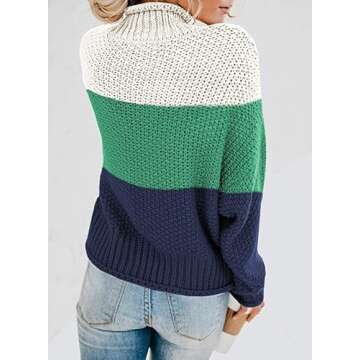 Dokotoo Women's Oversized Turtleneck Cable Knit Pullover Sweater for Winter