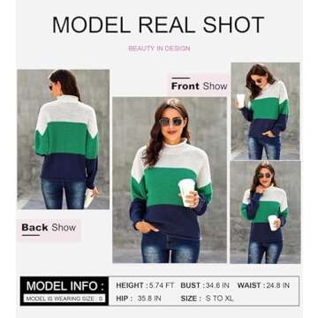 Dokotoo Women's Turtleneck Cable Knit Sweater - Cozy Fall Fashion