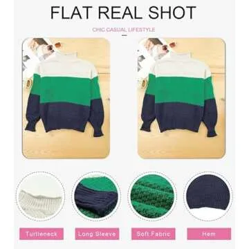 Dokotoo Women's Turtleneck Cable Knit Sweater - Cozy Fall Fashion