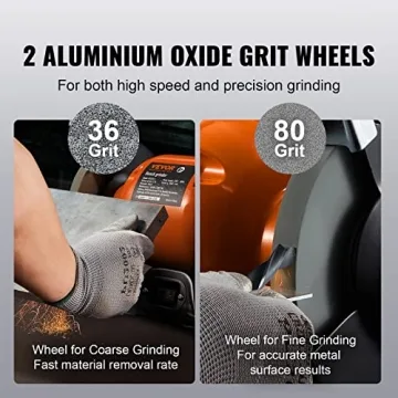 VEVOR 6 Inch Bench Grinder with 2.1A Motor and Grinding Wheels