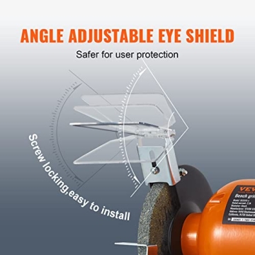 VEVOR 6 Inch Bench Grinder with 2.1A Motor and Grinding Wheels