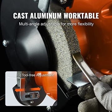 VEVOR 6 Inch Bench Grinder with 2.1A Motor and Grinding Wheels