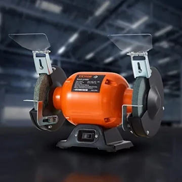 VEVOR 6 Inch Bench Grinder with 2.1A Motor and Grinding Wheels
