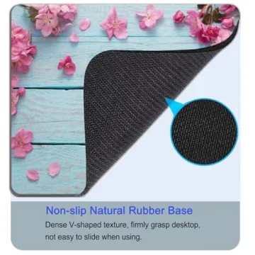 Vibrant Flower Petals Mouse Pad - Ideal for All Users