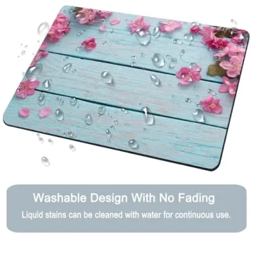 Vibrant Flower Petals Mouse Pad - Ideal for All Users