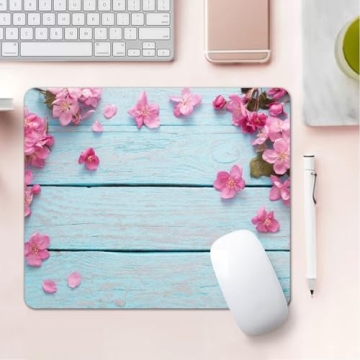 Vibrant Flower Petals Mouse Pad - Ideal for All Users