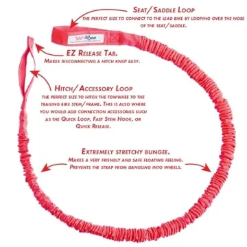 TowWhee Bike Bungee Tow Rope for Kids and Families