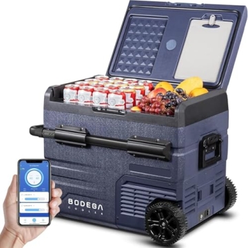 BODEGACOOLER 12 Volt Car Refrigerator, Dual Zone WiFi Control