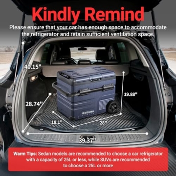 BODEGACOOLER 12 Volt Car Refrigerator, Dual Zone WiFi Control