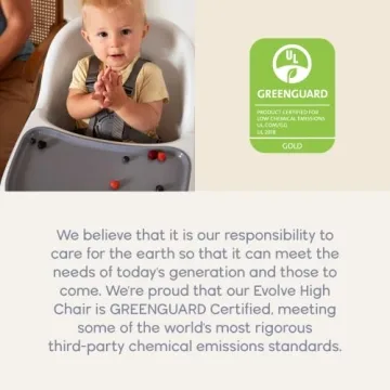 Ergobaby Evolve High Chair for Infants to Toddlers, Stylish Durability
