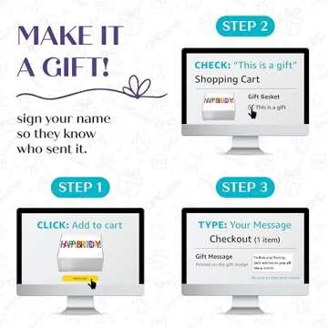 Happy Birthday Gift Chocolate Brownies Large Food Gift Individually Wrapped For Men Women Package | Nut Free | Kosher