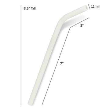 Stephanie Lane's Eco-Friendly 8.5" Smoothie Straws - Clear 6pk