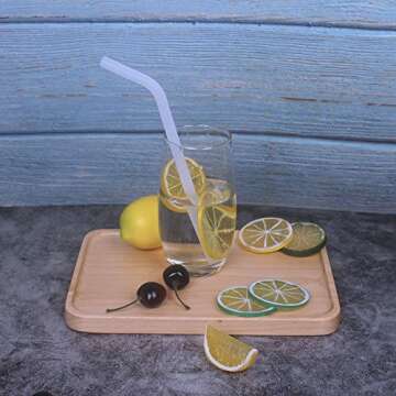 Eco-Friendly 8.5" Smoothie Straws - 6pk with Cleaner