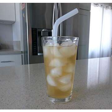 Eco-Friendly 8.5" Smoothie Straws - 6pk with Cleaner