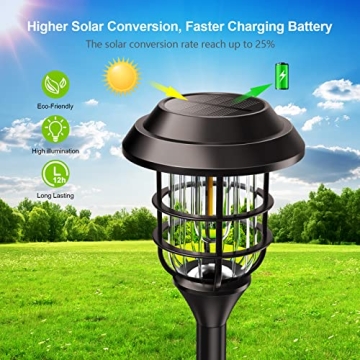 LETMY Solar Pathway Lights - Bright & Durable Garden Lighting