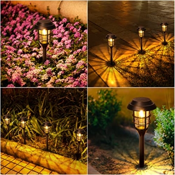 LETMY Solar Pathway Lights - Bright & Durable Garden Lighting