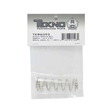 TEKNO R/C TKR6093 Shck Spring Set 1.6x7.5T 80mm Orange 6.11 lb/in
