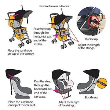 Manito UPF 50+ Sun Shade for Strollers & Car Seats