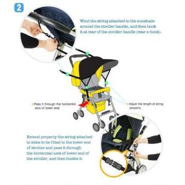 Manito UPF 50+ Sun Shade for Strollers & Car Seats