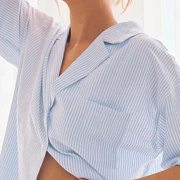 Y2K Stripe Floral Pajama Set for Women - Chic Loungewear