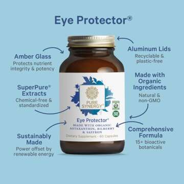 Natural Vegan Eye Supplement for Healthy Vision | 60 Capsules