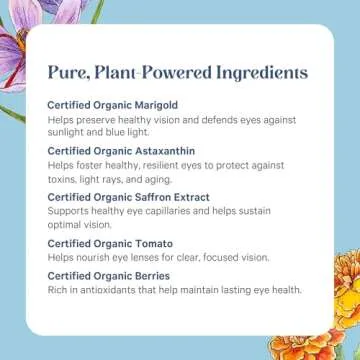 Natural Vegan Eye Supplement for Healthy Vision | 60 Capsules