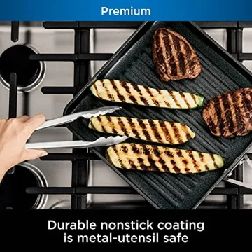 Ninja Premium 11-Inch Square Grill Pan, Nonstick & Durable
