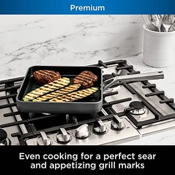 Ninja Premium 11-Inch Square Grill Pan, Nonstick & Durable