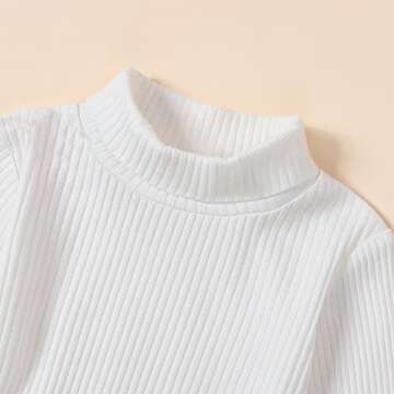 VSQWLZT Kids Toddler Baby Girl Valentine's Day Outfits Lace Long Sleeve Shirts Heart Sweatshirt with Red Skirt 2Pcs Set