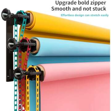 Goshoot 3 Roller Photography Backdrop Background Support Wall Mount Manual Pull Down System for Phot...
