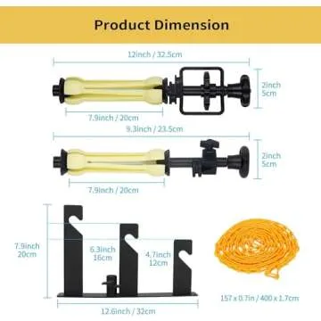 Goshoot 3 Roller Photography Backdrop Background Support Wall Mount Manual Pull Down System for Photo Studio with 6 Expand Bars + 3 Chains + 2 Tri-fold Hooks for Holding 3 Backdrops