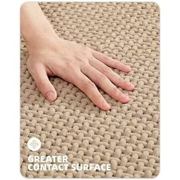 Luxurious Chenille Bathroom Rugs Non-Slip & Absorbent