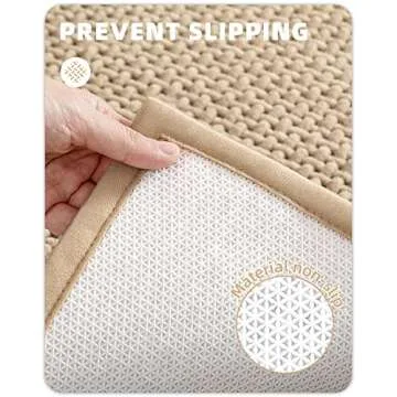 Luxurious Chenille Bathroom Rugs Non-Slip & Absorbent