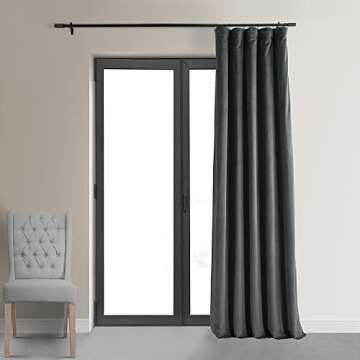 HPD Half Price Drapes Signature Velvet Thermal Blackout Curtains for Living Room 96 Inch Long (1 Pan...