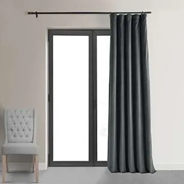 HPD Half Price Drapes Signature Velvet Thermal Blackout Curtains for Living Room 96 Inch Long (1 Pan...