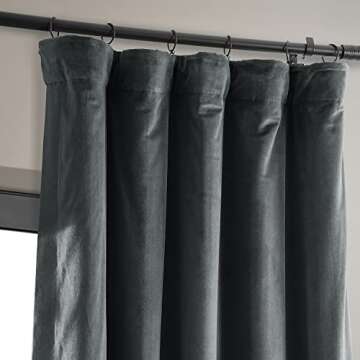 HPD Half Price Drapes Velvet Blackout Curtain Panel 96 Inch
