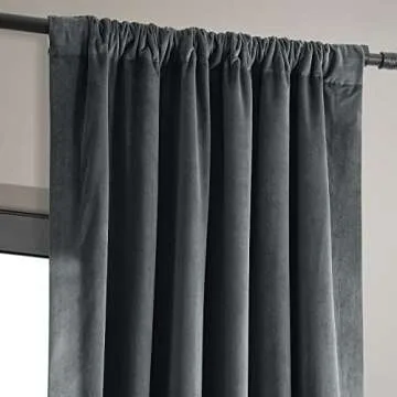 HPD Half Price Drapes Velvet Blackout Curtain Panel 96 Inch
