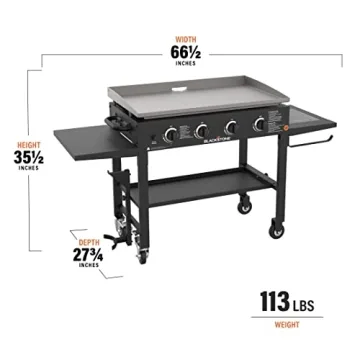 Blackstone 36" Griddle with Side Shelf and Easy Cleanup