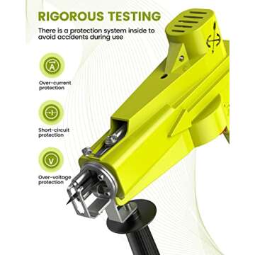 Tufting Gun, Carpet Weaving Machine, 2 in 1 Cut and Loop Pile Electric Tufting Gun, 5-45 Stitches/s High Speed Rug Gun, 4-19mm Adjustable Pile Height, Hand Tufting Gun for Handmade DIY (Lemon)