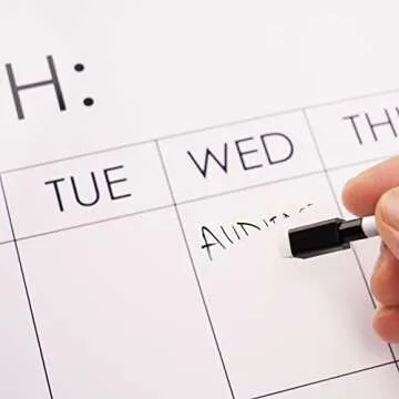 Elegant Wall-Mounted Dry Erase Calendar with Wood Frame