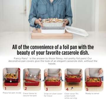 Fancy Panz, Serving Tray for Food, Made in the USA Foil Pan Carrier, Stackable Aluminum Pan Holders,...