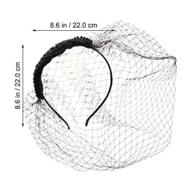 Lurrose Women's Rhinestone Mesh Headband - Ideal Wedding Accessory