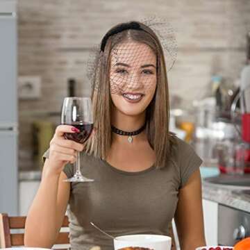 Lurrose Women's Rhinestone Mesh Headband - Ideal Wedding Accessory