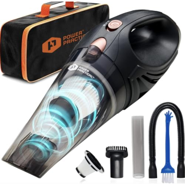 Power Practical Handheld Vacuum Cordless - Rechargeable Portable Car Vacuum W/Strong Suction- Small,...