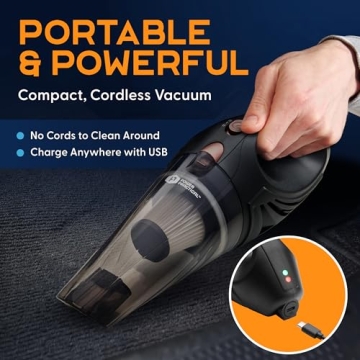 Power Practical Cordless Handheld Vacuum for Quick Cleanups