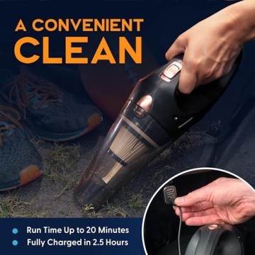Power Practical Cordless Handheld Vacuum for Quick Cleanups
