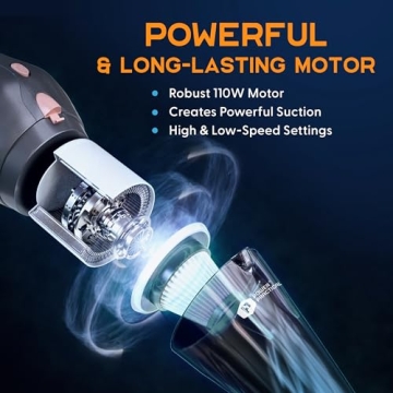 Power Practical Cordless Handheld Vacuum for Quick Cleanups