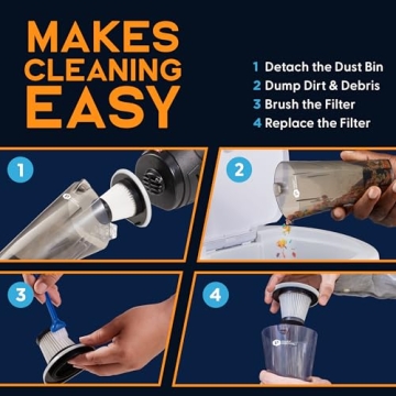 Power Practical Cordless Handheld Vacuum for Quick Cleanups